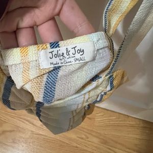 Yellow blouse crop top